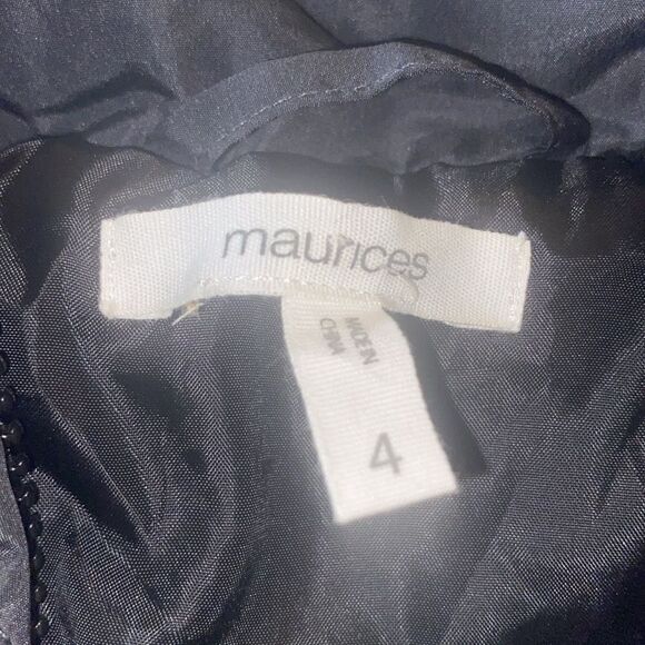 Maurices Wm’s Sz 4 Black Buffalo Plaid Soft Quilted Flannel Puffer Zip Up Vest - Picture 4 of 5
